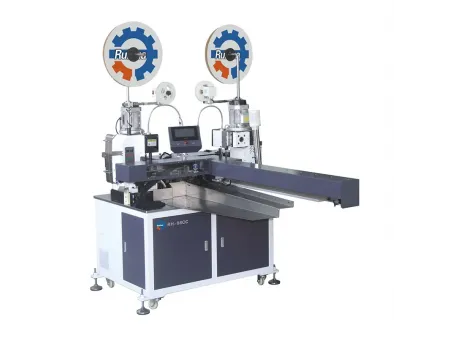 Máquina automática de estañado de 1 lado y crimpado de terminales de 2 lados