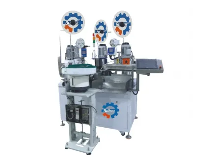 Máquina automática de crimpado de fusibles térmicos y termoretráctil