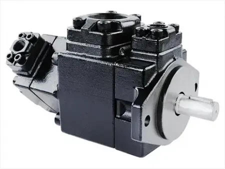 Bomba de paletas de desplazamiento fijo doble de alta presión