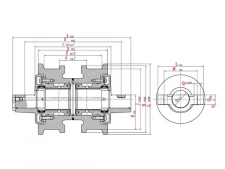 Rodillo inferior para bulldozer Komatsu D155