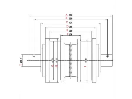 Rodillo inferior para bulldozer Komatsu D375