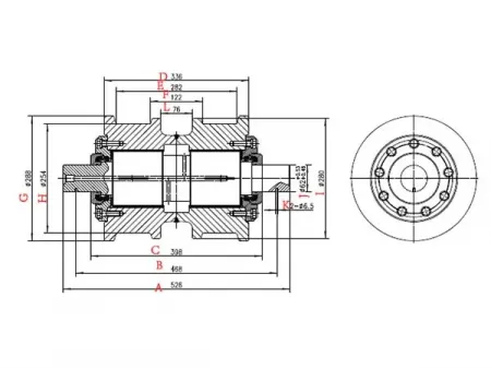 Rodillo inferior para bulldozer Komatsu D275