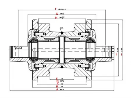 Rodillo inferior para bulldozer Caterpillar D7