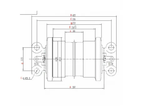 Rodillo inferior para excavadora Caterpillar E330