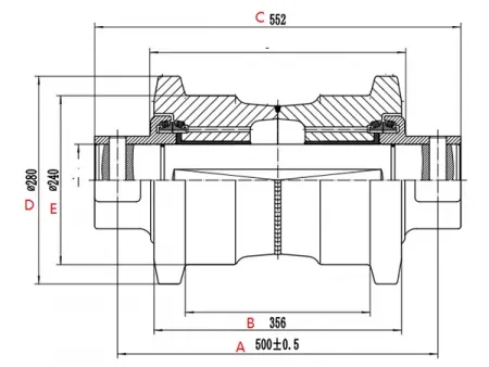 Rodillo inferior para excavadora Hitachi ZX870