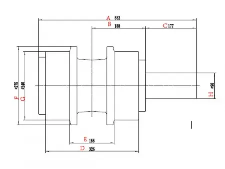 Rodillo superior para bulldozer Komatsu D475