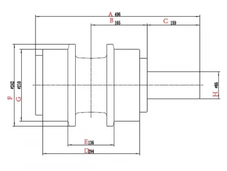Rodillo superior para bulldozer Komatsu D375