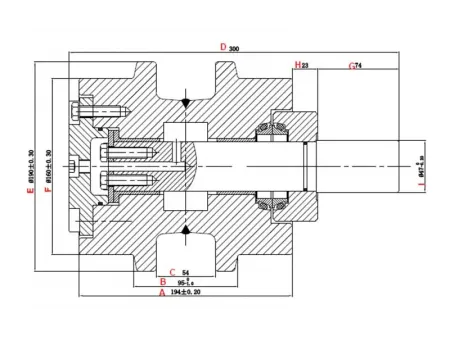 Rodillo superior para excavadora Caterpillar E330
