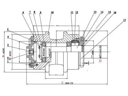 Rodillo superior para bulldozer Caterpillar D7H