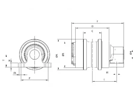 Rodillo superior para excavadora Hitachi ZX470