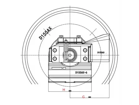 Rueda guía para bulldozer Komatsu D155