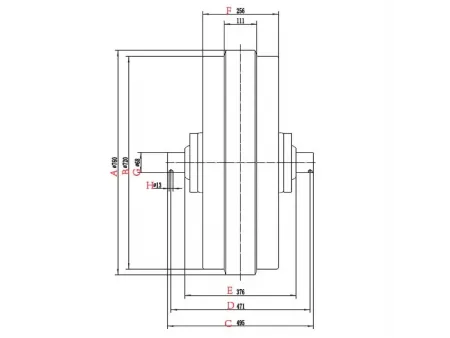 Rueda guía para bulldozer Caterpillar D9