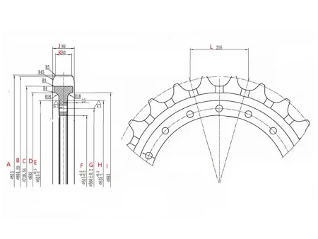 Rueda dentada para excavadora Caterpillar E330