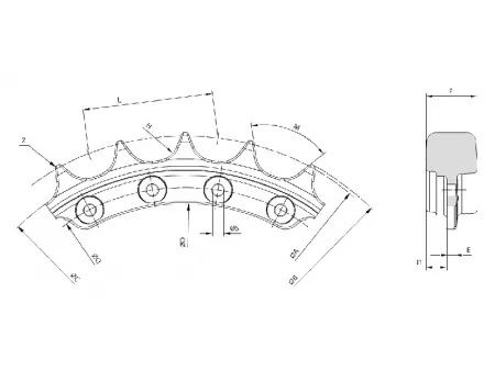 Segmento de rueda dentada para bulldozer Komatsu D85