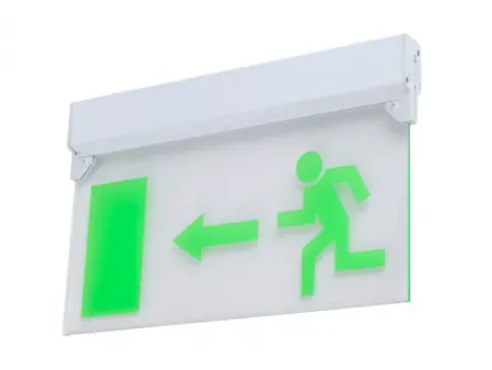 Señal de salida de emergencia LED, con panel ABS/acrílico de borde iluminado (5 LED verdes), LE2912