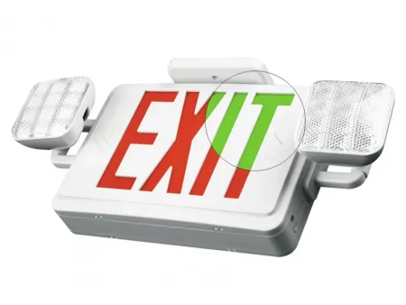 Señal de salida de emergencia bicolor combinado con luminarias LED, JLEC2BCW