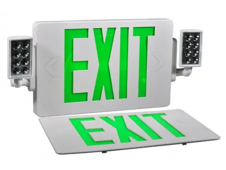 Señal de salida LED combinada con luz de emergencia (letras verdes/rojas), JLECD2GW/JLECD2RW