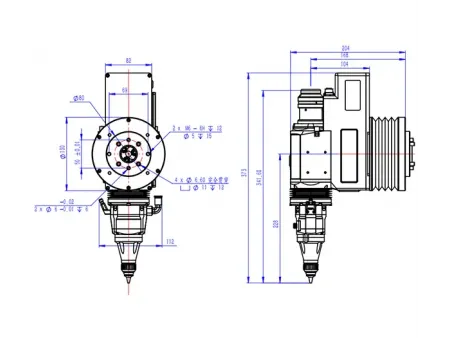 Cabezal de corte láser robótico 3D, de 3 kW