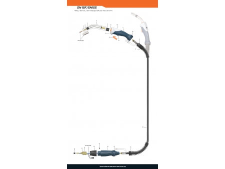 Pistola de soldadura MIG/MAG, SN 15F/15S