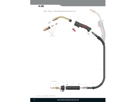 Pistola de soldadura MIG/MAG, N26