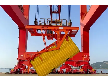 Soportes antivibratorios para equipos de elevación de grúas portuarias