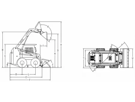 Minicargadora sobre ruedas JC100